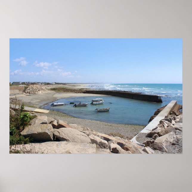 Póster Puerto y bahía de Penhors, Bretaña, Francia (Frente)