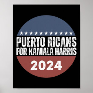 Póster Puertorriqueños Por Kamala Harris 2024