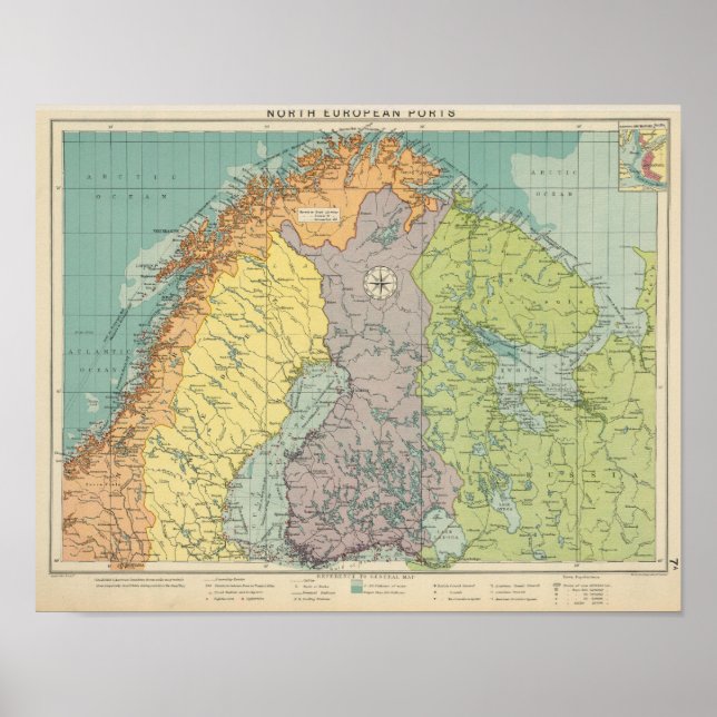 Póster Puertos del norte de Europa (Frente)