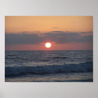 Póster puesta de sol