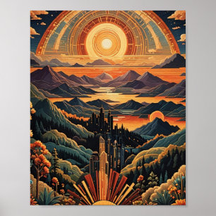Póster Puesta de sol