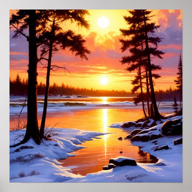 Póster puesta de sol (Frente)