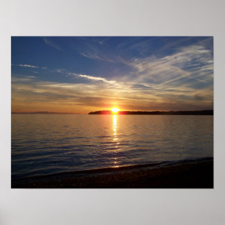 Póster puesta de sol