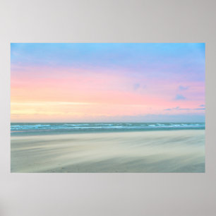 Póster Puesta de sol abstracta en la playa en La Haya