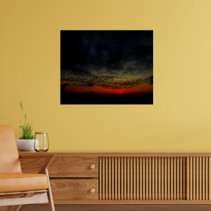 Póster Puesta de sol antes de la tormenta