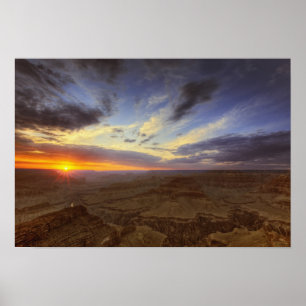 Póster Puesta de sol, borde sur del Gran Cañón, Gran