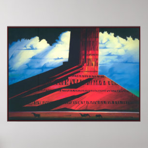 Póster Puesta de sol carmesí - Realismo mágico Eyvind Ea