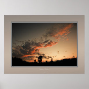 Póster puesta de sol de bavaria