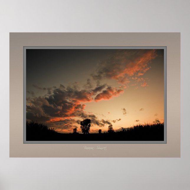 Póster puesta de sol de bavaria (Frente)
