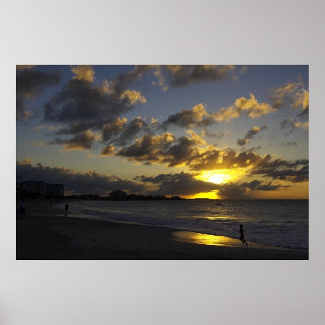 Póster puesta de sol de Grace Bay 01 (Frente)