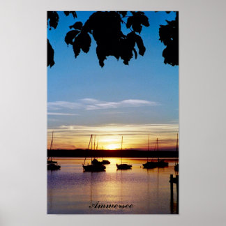 Póster Puesta de sol en Ammersee