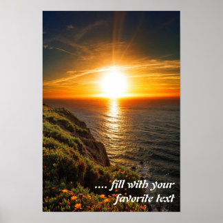 Póster Puesta de sol en Cabo de Roca