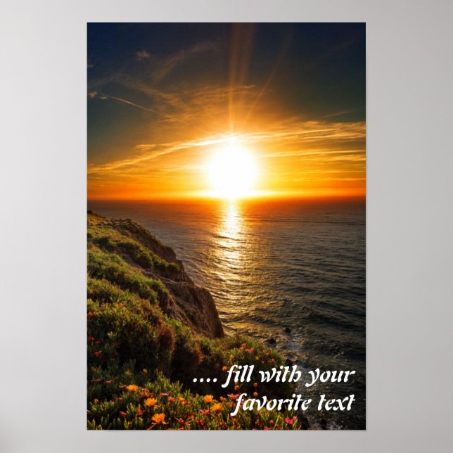 Póster Puesta de sol en Cabo de Roca (Frente)