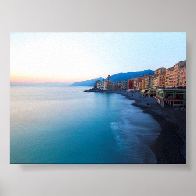 Póster Puesta de sol en Camogli (Frente)