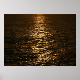 Póster Puesta de sol en el agua Fotografía abstracta del