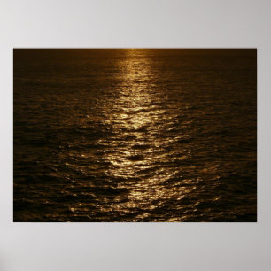 Póster Puesta de sol en el agua Fotografía abstracta del