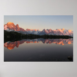 Póster Puesta de sol en el lago de Cheserys