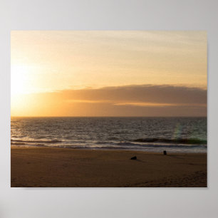 Póster Puesta de sol en el océano