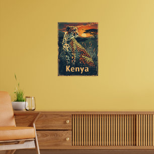 Póster Puesta de sol en Kenia por Cheeatah