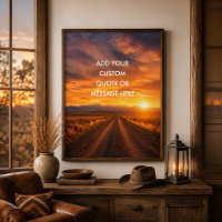 Puesta de sol en la carretera del país - Cree su p
