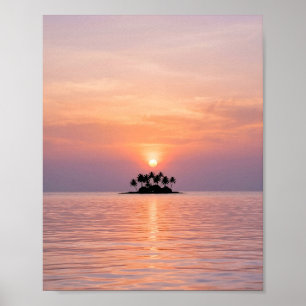 Póster Puesta de sol en la Cuarta Isla Hermosa