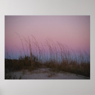 Póster Puesta de sol en la isla de Sullivan, Carolina del