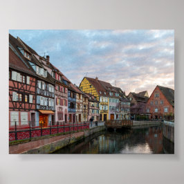 Póster Puesta de sol en la Pequeña Venecia Colmar
