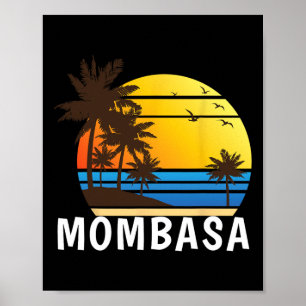 Póster Puesta de sol en la playa de Mombasa Hombres Mujer