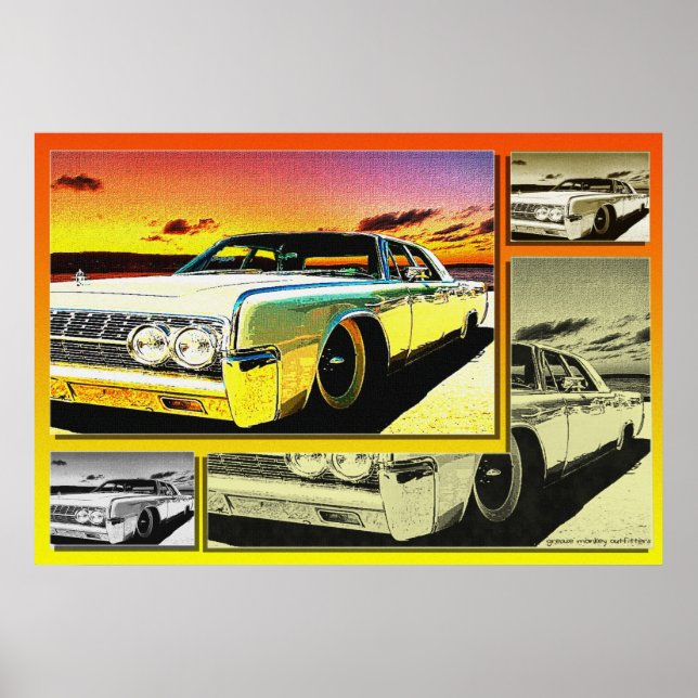 Póster puesta de sol en línea (Frente)