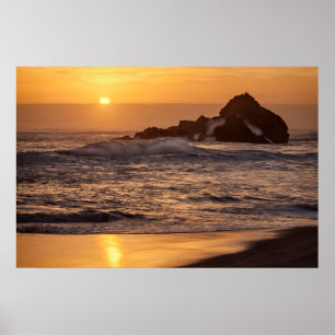 Póster Puesta de sol en Pfeiffer Beach