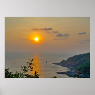 Póster puesta de sol en Phuket