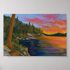 Póster Puesta de sol en Tubbs Hill