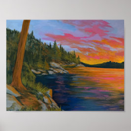 Póster Puesta de sol en Tubbs Hill