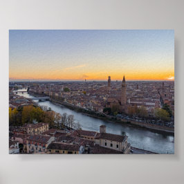 Póster Puesta de sol en Verona