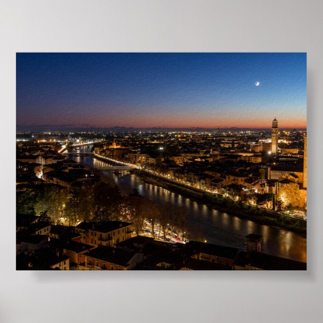 Póster Puesta de sol en Verona (Frente)