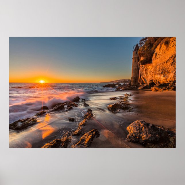 Póster Puesta de sol en Victoria Beach (Frente)