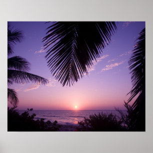 Póster Puesta de sol en West End, Cayman Brac, Islas Caim