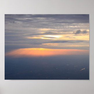 Póster puesta de sol fresca en poster de aire