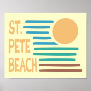 Póster Puesta de sol geométrica en St. Pete Beach Florida