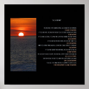 Póster Puesta de sol "Hazlo de todos modos"