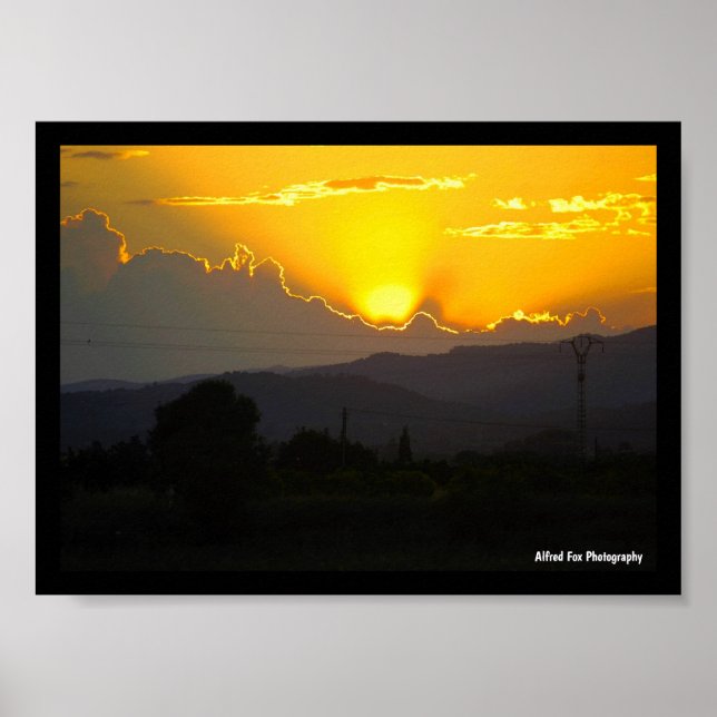 Póster Puesta de sol mediterránea (Frente)