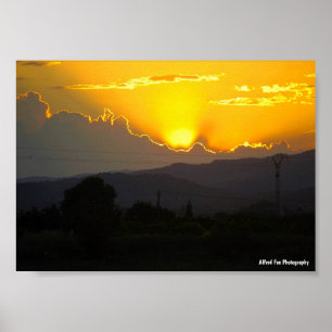 Póster Puesta de sol mediterránea