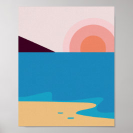 Póster puesta de sol simple