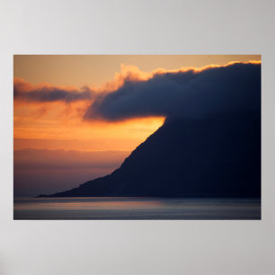 Póster Puesta de sol sobre la costa de Alesund