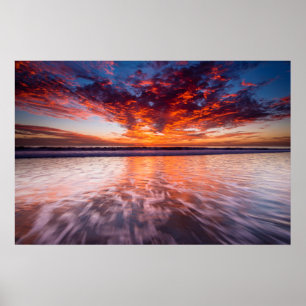 Póster Puesta de sol sobre las Islas del Canal