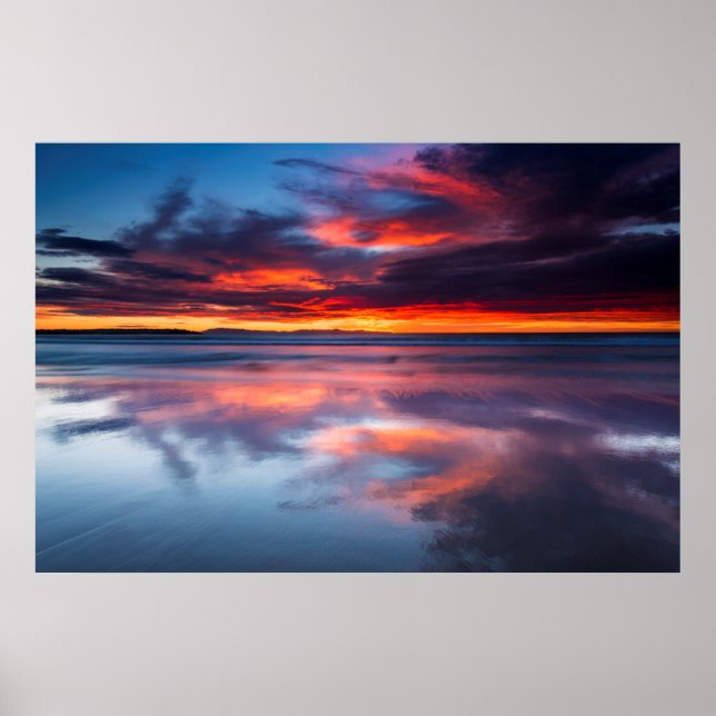 Póster Puesta de sol sobre las Islas del Canal, CA (Frente)