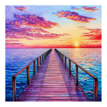 Puesta de sol sobre olas de océano serenas