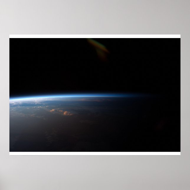 Póster Puesta de sol sobre Sudamérica (Frente)