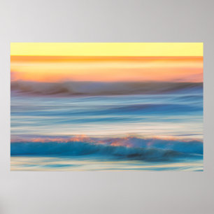Póster Puesta de sol y océano Parque Estatal Cape Disap