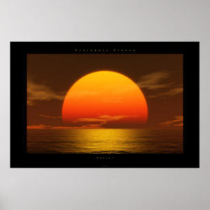Póster puesta del sol